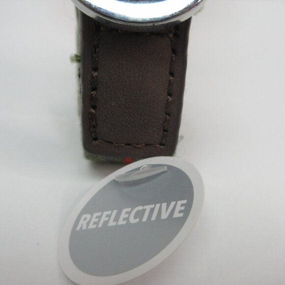 Vibrant Life Dog Collar XS Olive Green Reflective Premium Comfort Metal Buckle - Picture 4 of 12